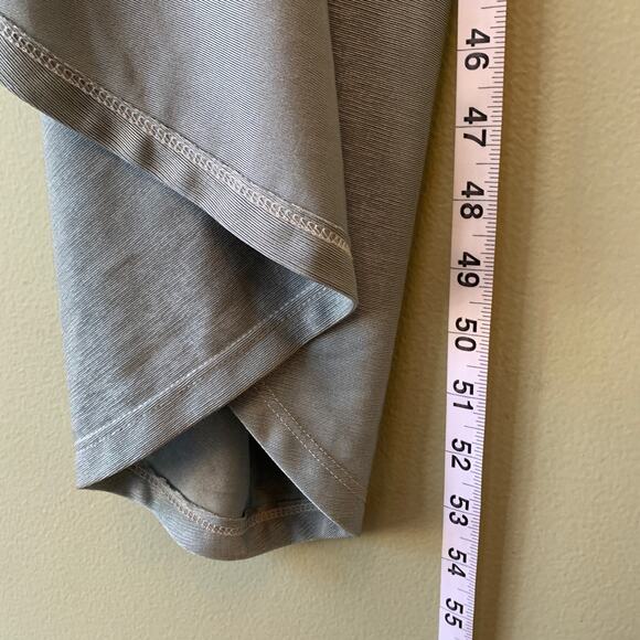 Bump Biddy Dress Maternity M Blue-Gray Drape Jersey Maxi V-Neck Long Sleeves New - Picture 10 of 11